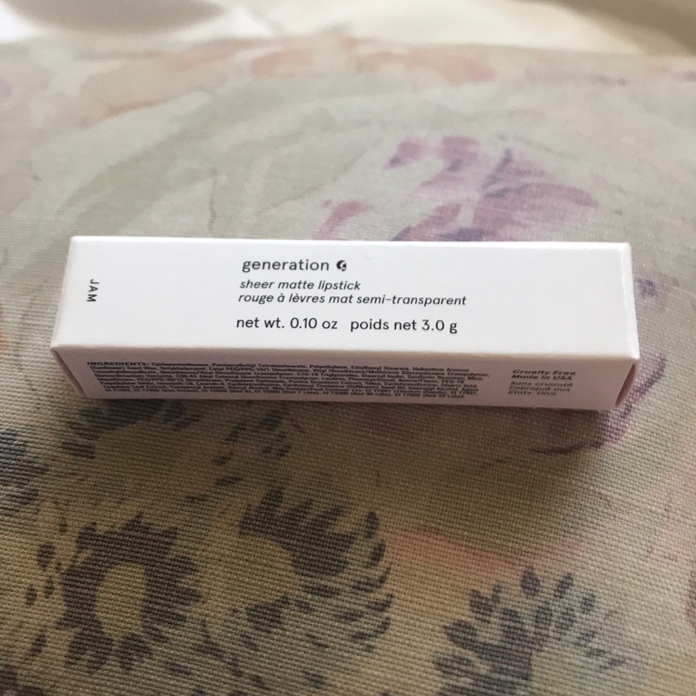 NIB glossier sheer matte lipstick in Jam